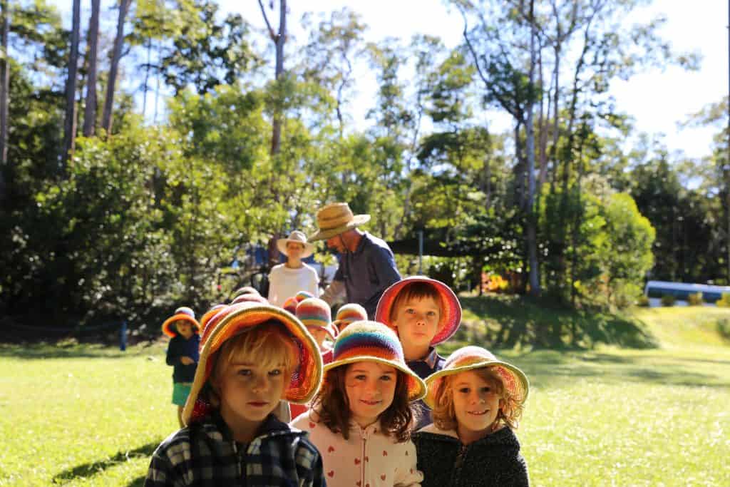 Young students outside at Cairns Hinterland Steiner School